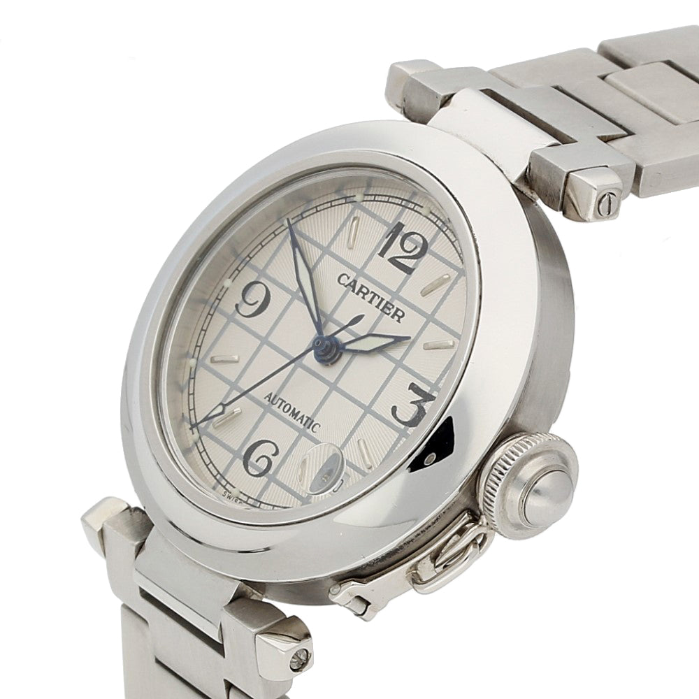 Pre-owned Cartier Pasha Quartz Stainless Steel Bracelet Watch, 2324