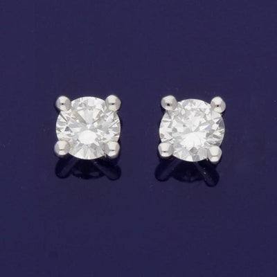 18ct White Gold 0.45ct Diamond Stud Earrings - GoldArts