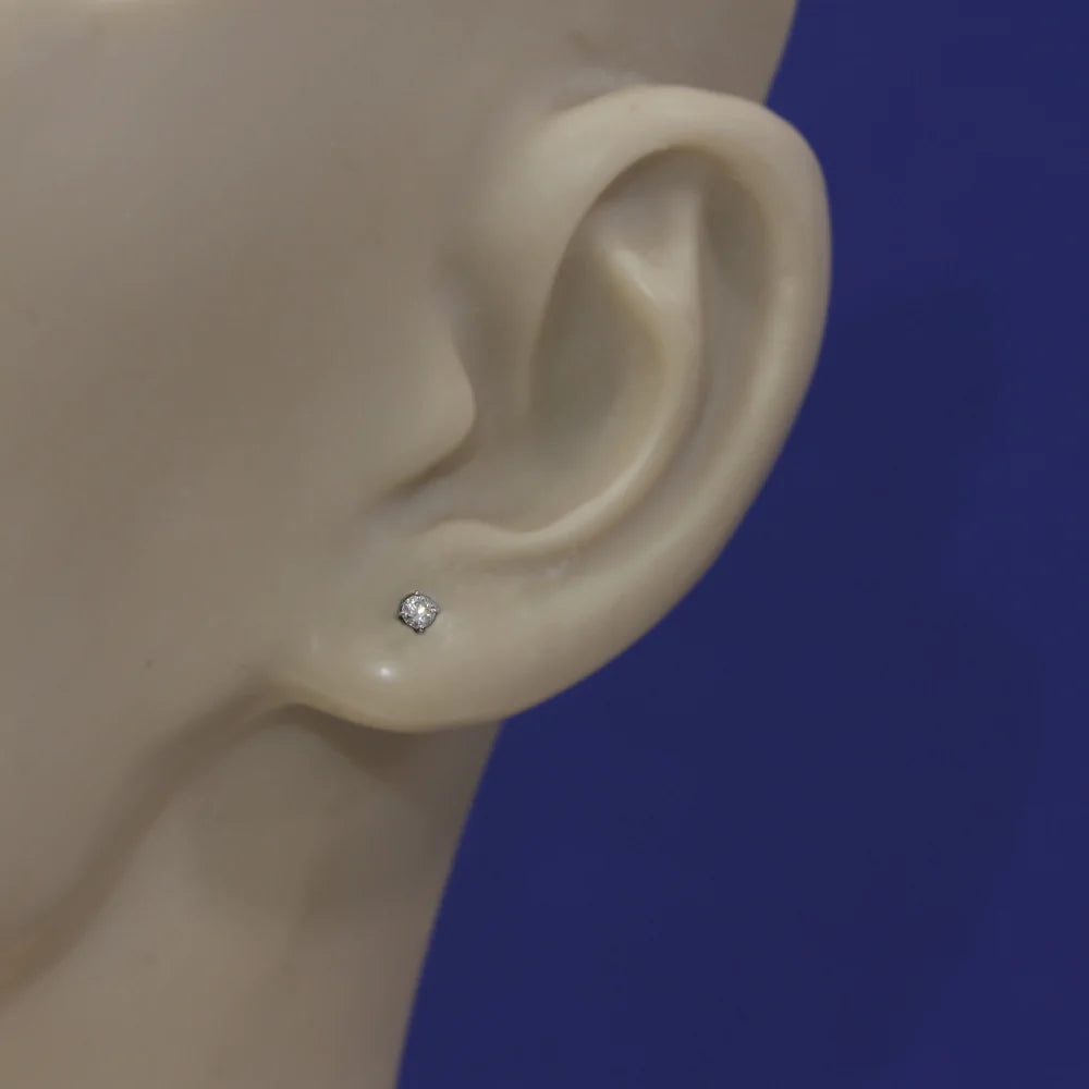 9ct White Gold 0.10ct Diamond Stud Earrings