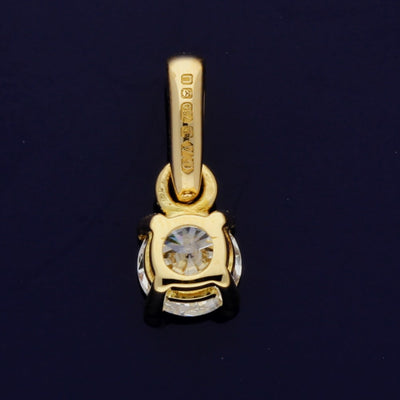 18ct Yellow Gold Certificated 0.31ct Diamond Solitaire Pendant