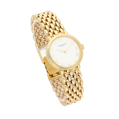 Pre-owned Patek Philippe Calatrava 18ct Yellow Gold Manual Wind Bracelet Watch, 4809/2