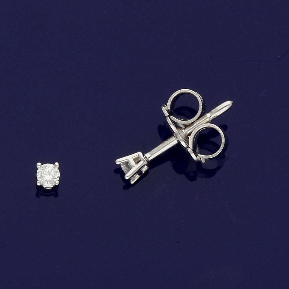 9ct White Gold 0.10ct Diamond Stud Earrings