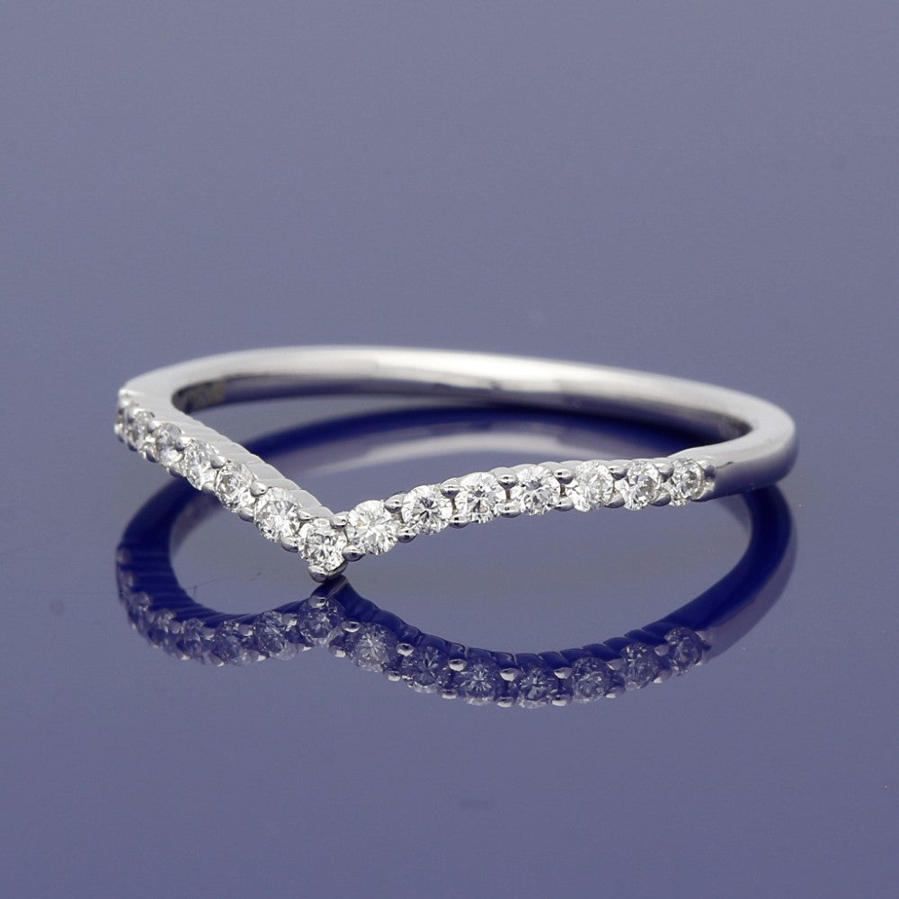 Platinum Wishbone Diamond Eternity Ring