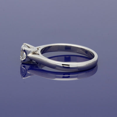 Platinum Certificated Princess Cut Diamond Solitaire Ring