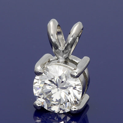 Platinum 1.25ct Certificated Diamond Solitaire Pendant