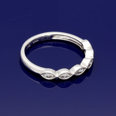 Platinum & Marquise Diamond Half Eternity Ring