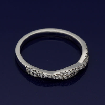 Platinum Diamond Twist Half Eternity Ring