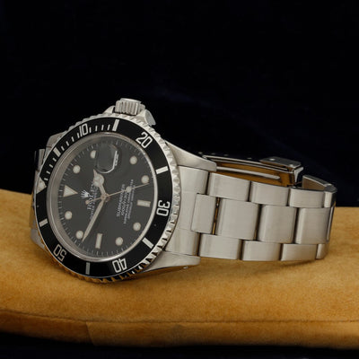 Pre-owned Gentlemen's Rolex Submariner Date Stainless Steel Automatic Bracelet Watch, 16610