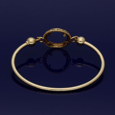 9ct Yellow Gold Torque Bangle for Half Sovereign