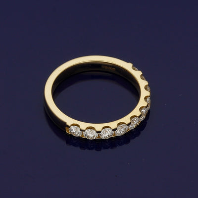 18ct Yellow Gold Diamond Half Eternity Ring