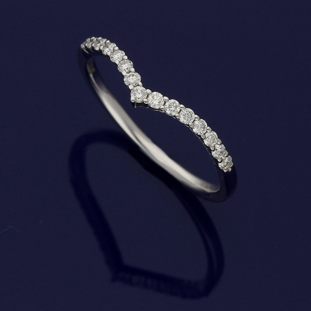 Platinum Wishbone Diamond Eternity Ring
